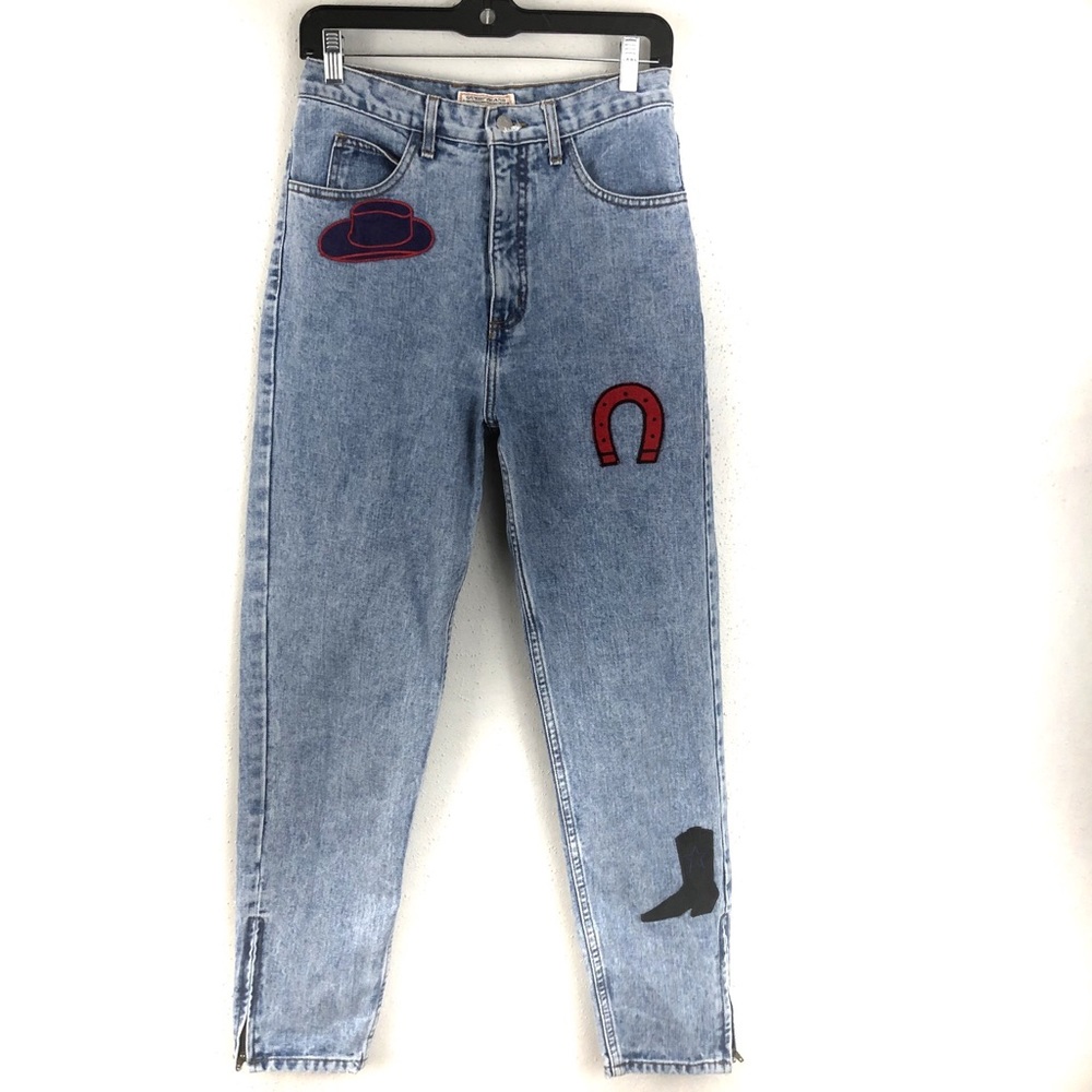 Vintage Guess Jeans High Waist Western Patches